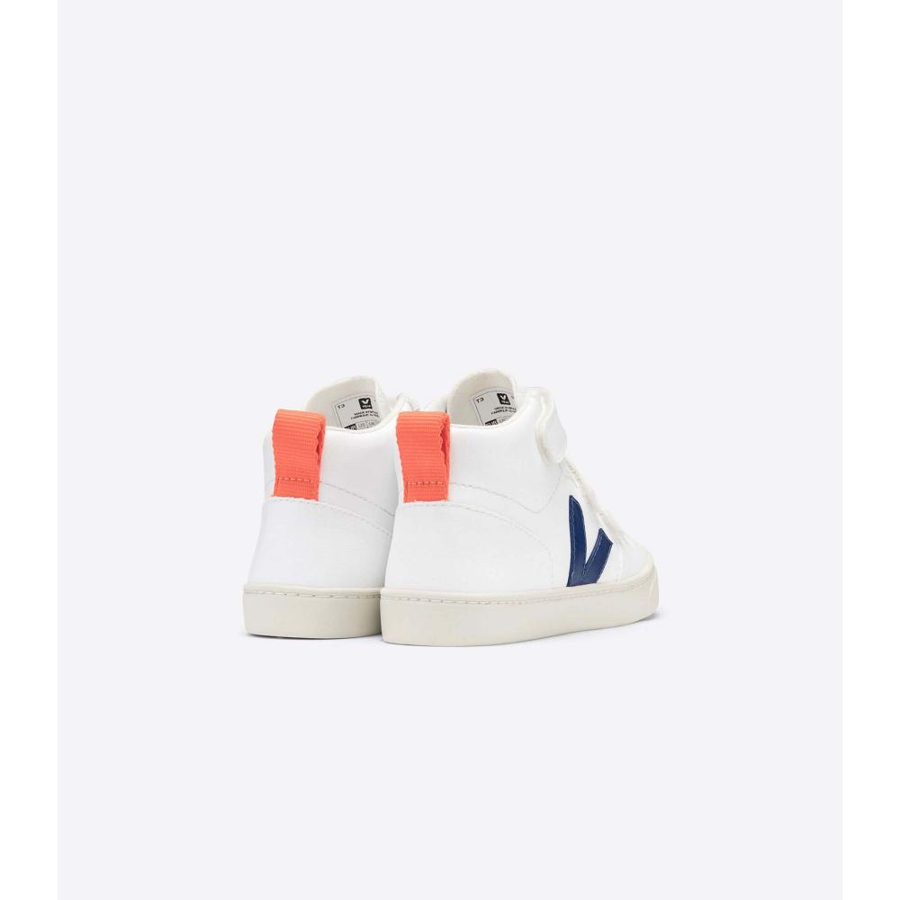 ψηλα παιδικα Veja V-10 MID CWL White/Blue/Orange | GR 707ILH